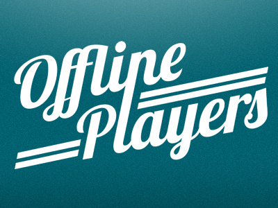 Offline Players logo retro sport team typography