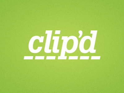 Clip'd Logo app logo simple text typography