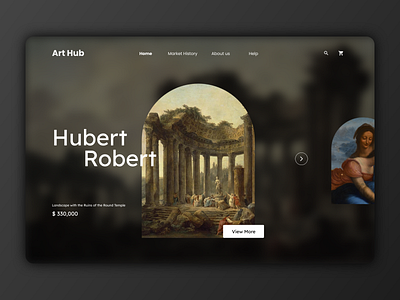 Daily UI 04 : Art Market Home page art home page ui ux website