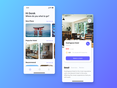 Daily UI 06: Hotel lodging Application app hotel ui ux