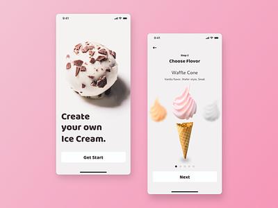 Daily UI 09: Ice Cream App app food ice cream ui ux