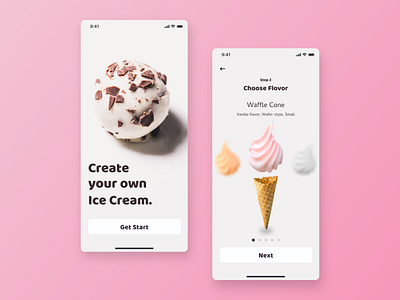 Daily UI 09: Ice Cream App