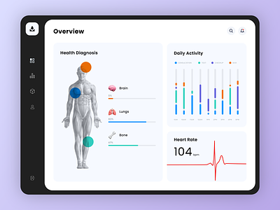 Daily UI 11: Health monitoring app dashboard health ipad ui ux