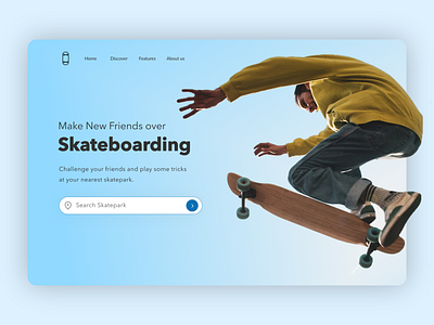 Daily UI 15: Skateboarding friends matching platform