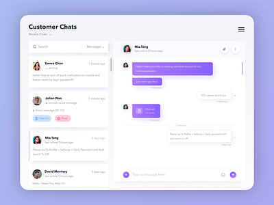 Daily UI 20: Customer Service Chatbot