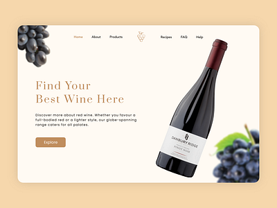 Daily UI 27: Wine vending website home page ui ux website