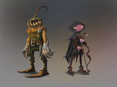 Fun dark warrior elfs archer art barbarian character colors concept elf fantasy fun art illustrations warrior
