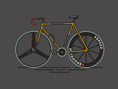 Fixie. Bicycle bicycle design fixie flat illustration line