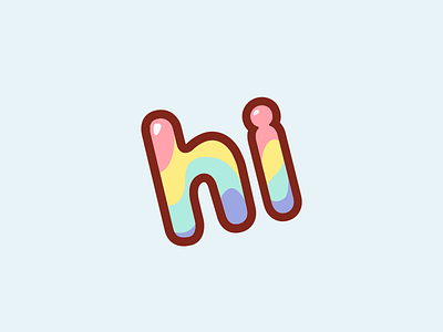 Hi ：） icon illustrations logo
