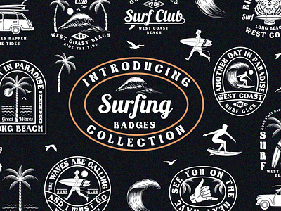 Surfing badges collection