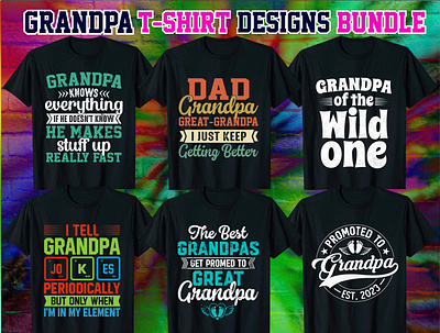 GRANDPA T-SHIRT DESIGNS BUNDLE grandpa t shirt svg t shirt