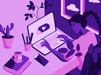 Illustration for online education platform