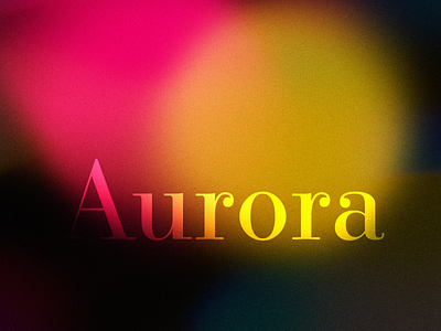 Aurora (the first one) art branding cover design desing gradient illustration illustrator inspiration logo poster