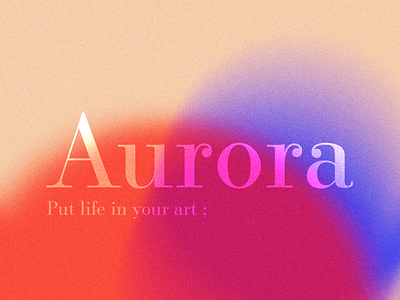 Aurora (the second one) art branding cover design desing gradient illustration illustrator logo poster