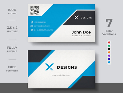 Modern Corporate Business Card Design brand branding business card business card creative business card design business card template design identity modern template visiting card