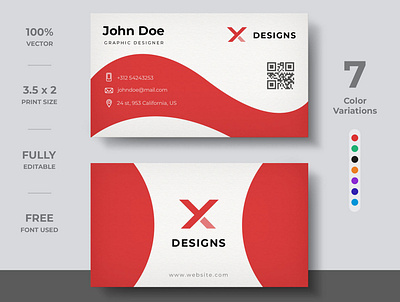 Modern Business Card Design brand branding business card business card creative business card design business card template design identity modern template visiting card