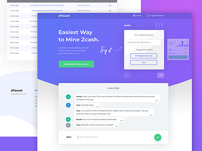 Mining Zcash Template ui design web design web template