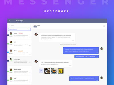 Social Media Messenger chat messenger social media ui design user interface design