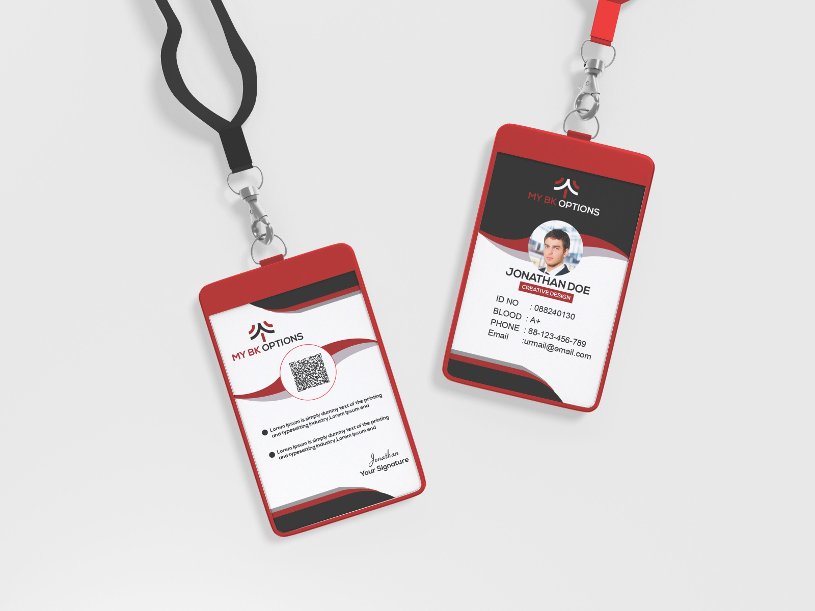 Elegant id cards, id badges, and lanyards design by khadijakhatun on ...