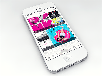 Japanese iOS 7 Music App app ios iphone japan mobile music ui ux アプリ 日本