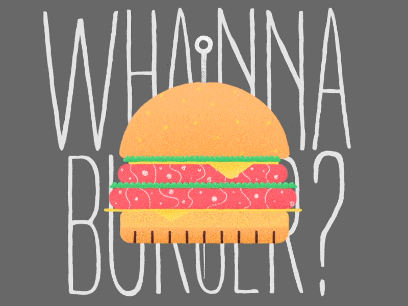 Wanna Burger burger cheese cow fun gif grain meat orange