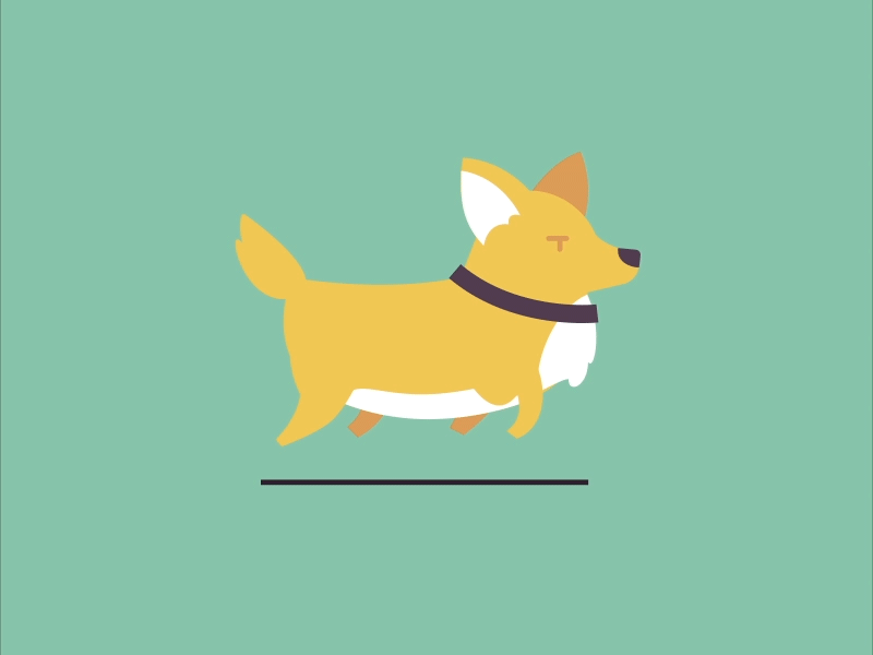 Dog animal animation character cycle dog gif orange process run walk