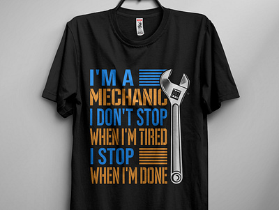 Mechanic t-shirt design branding design graphic design illustration mechanic t shirt design t shirt vector vintage