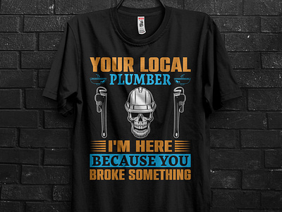 Plumber t-shirt design branding design graphic design illustration plumber t shirt t shirt vector vintage