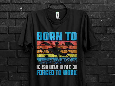 Scuba dive t-shirt design branding design graphic design illustration scuba dive t shirt t shirt vector vintage