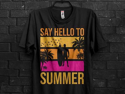 Summer vacation t-shirt design