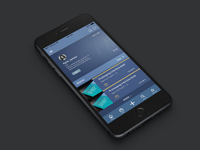 Application Home screen blue flat home screen interface ios ux