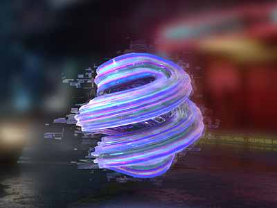 CyberLoop after effects arnoldrender concept