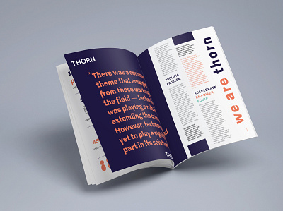 Thorn Annual Report adobe design graphic design illustration illustrator magazine layout typography