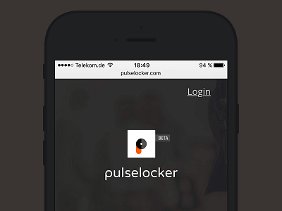 Pulselocker Mobile Landing Page iphone landing page mobile music pulselocker responsive streaming web website