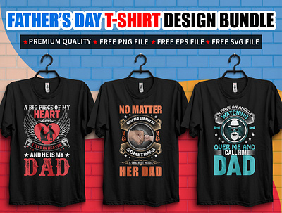 FATHER'S DAY T-SHIRT DESIGN BUNDLE father fathers day fathers day t shirt grandpa papa step son stepdad