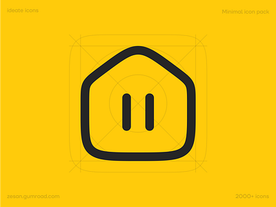 Home icon - ideate design clean design free icon icon icon pack icons ideate ideateicon logo