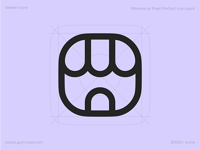 shop icon - ideate icons clean design icon icon pack icons ideate ideateicon illustration logo minimal