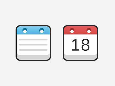 Icons Note, Calendar icons ui vector