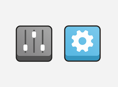 Icons Tune, Settings icons ui vector