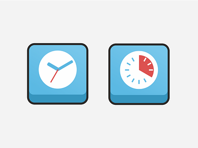 Icons Clock, Timer icons ui vector