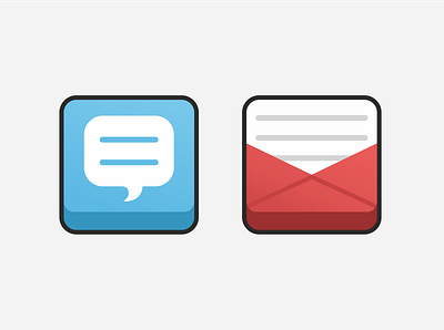 Icons Message, Mail icons ui vector