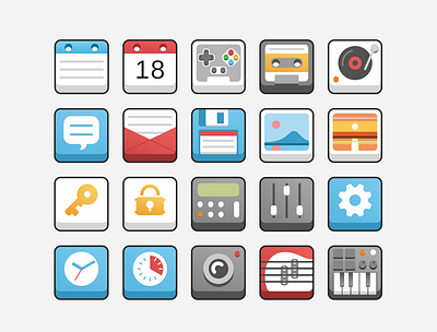 Icons pack icons ui vector