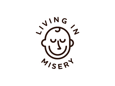 🥀 Living in Misery 🥀 face illustration mental awareness misery sadness typography 🥀