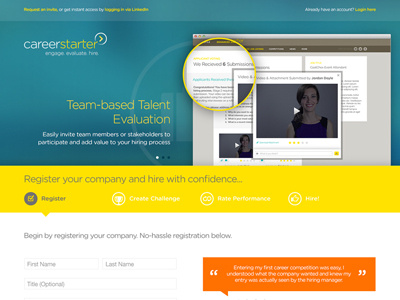 Website for CareerStarter branding ui design ux design web design