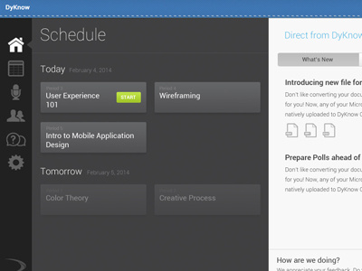 Product Design for DyKnow application design ui design ux design