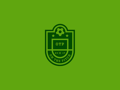 On The Pitch branding futbol logo mark soccer sports