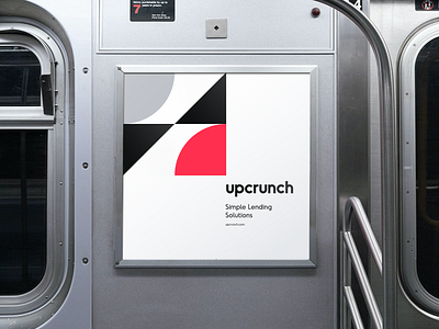 UpCrunch Logo branding clean crunch lending logo logo design logo designer logotype mark type typography unfold up up crunch