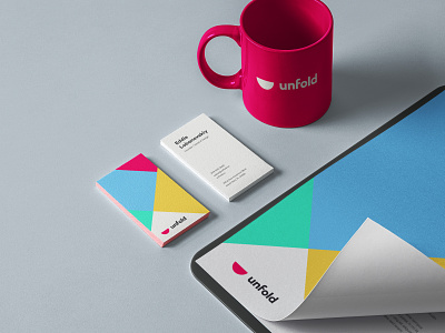Unfold Branding brand agency brand identity branding business cards cards clean design logo logo design mark mockup stationary design typography unfold