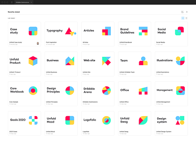 Unfold project icons