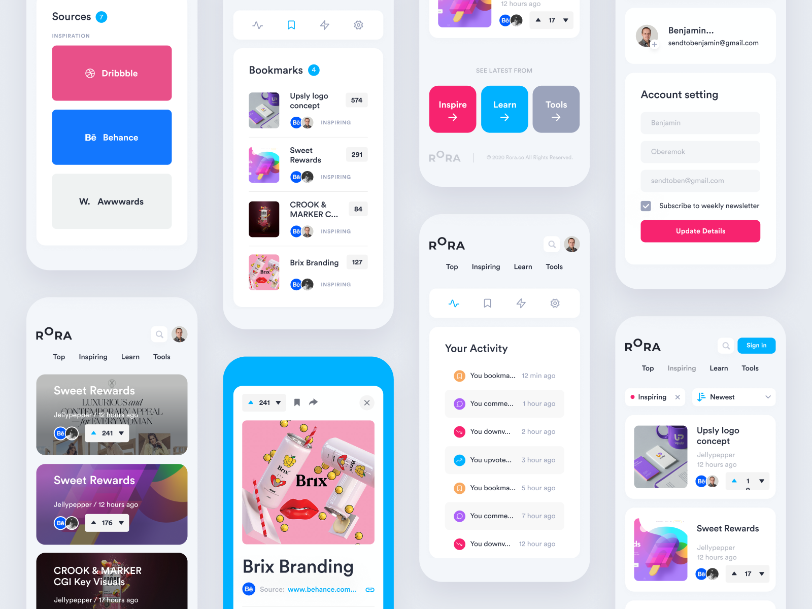 Rora Mobile v2 by Benjamin Oberemok on Dribbble